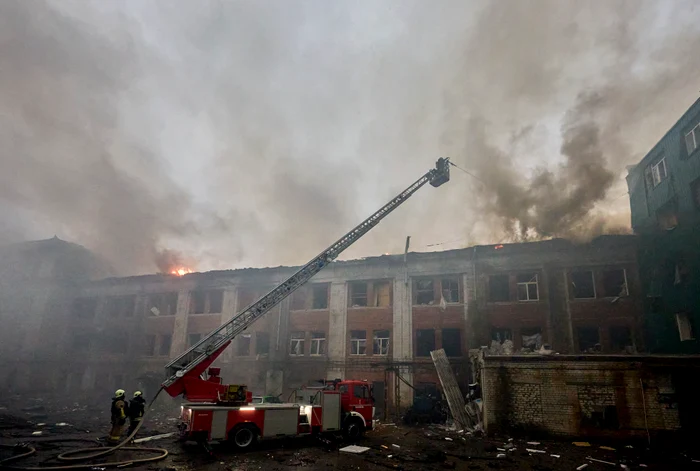 Rusia a atacat cu drone marile orașe din Ucraina FOTO EPA-EFE