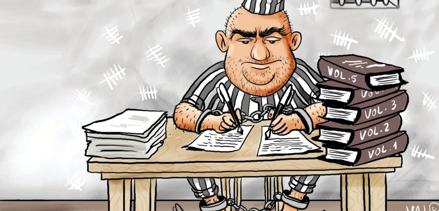 SERIAL Caricatura - carti contra liberare DESEN Vali Ivan 