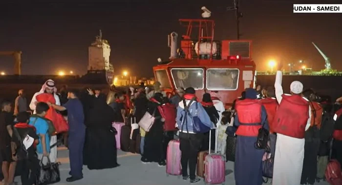 Evacuări din Sudan. FOTO captură video YouTube / France 24