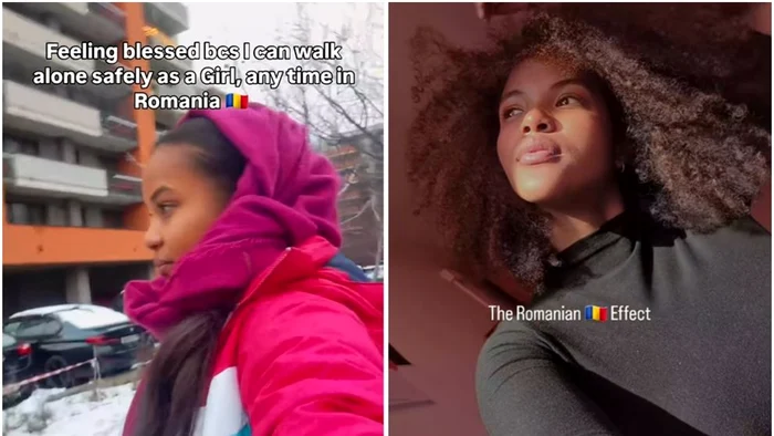 O columbiancă a vorbit despre experiența ei în România / foto: colaj captură video tiktok