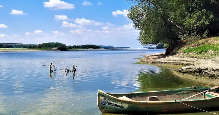 Debitul Dunării este în scădere. Foto: Apele Române