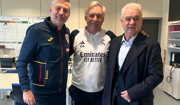 Familia Iordănescu s-a întâlnit cu Carlo Ancelotti la Madrid (FOTO: Facebook)