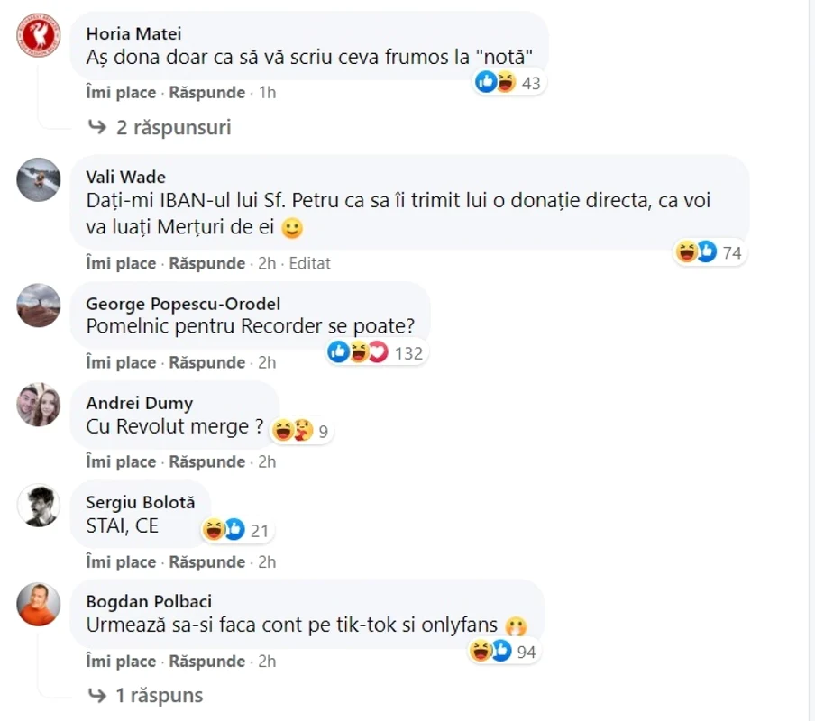 Comentarii la decizia Arhiepiscopiei Tomisului de a percepe bani pentru pomelnice