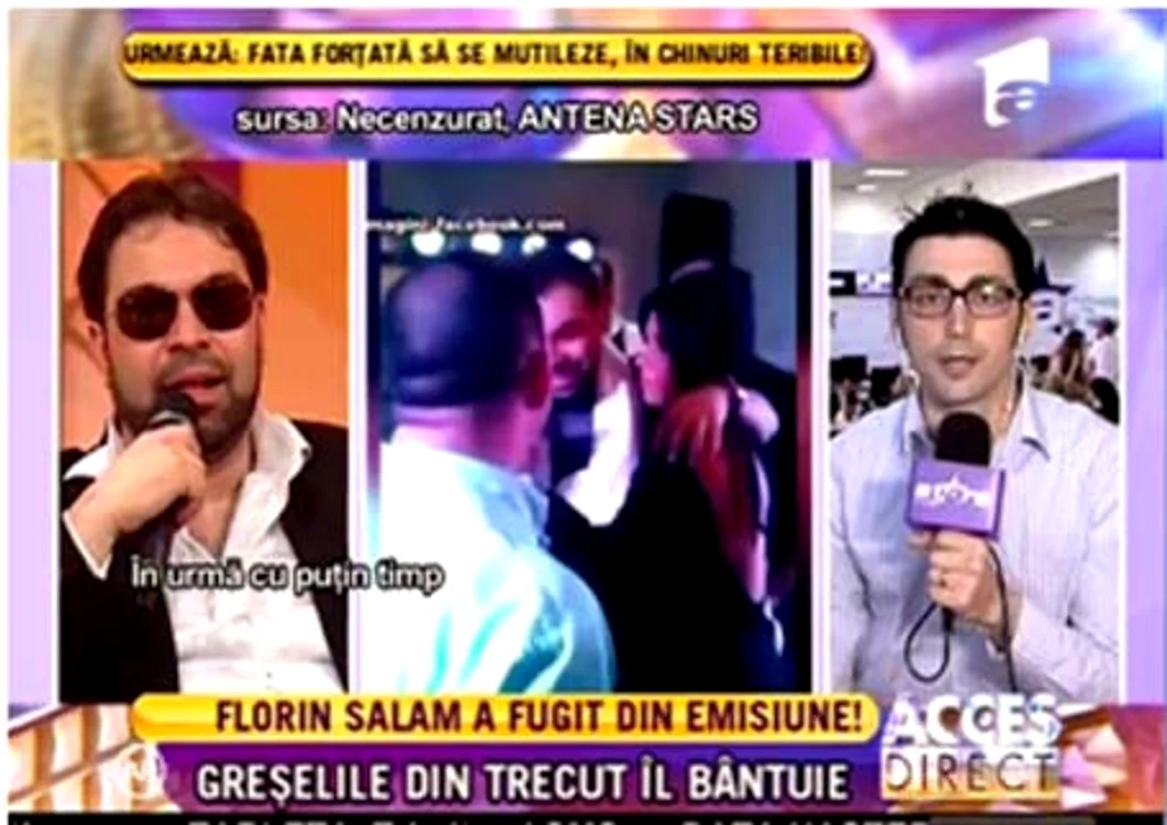 Florin Salam in timpul emisiunii de la Antena Stars