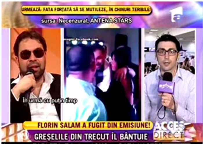 Florin Salam in timpul emisiunii de la Antena Stars