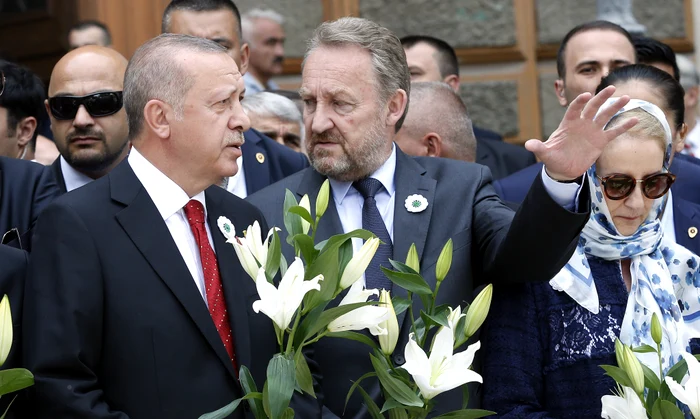 Recep Tayyip Erdoğan și Bakir Izetbegović FOTO EPA-EFE