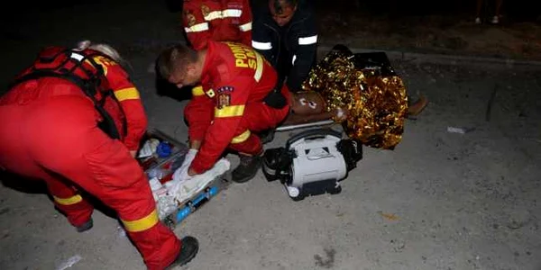 accident microbuz cazut in Dambovita FOTO ISU