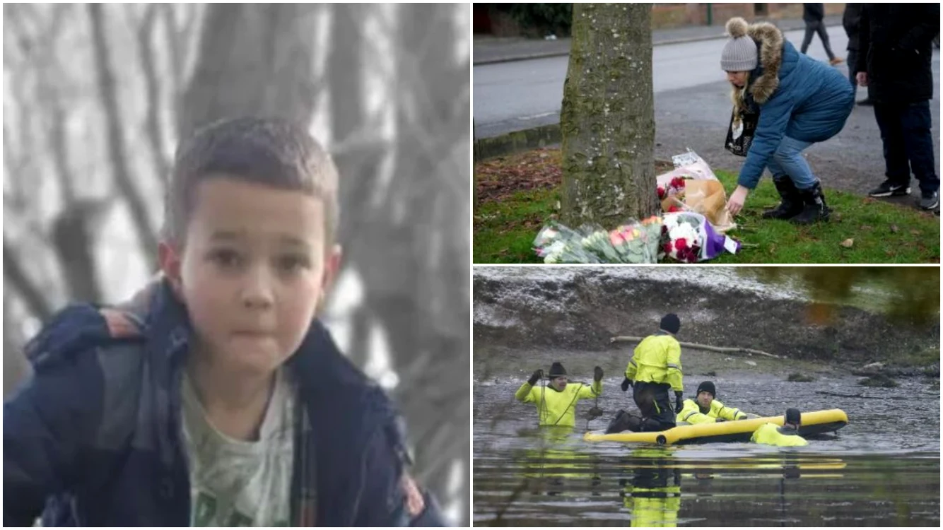 Micuțul erou de 10 ani a sărit să le salveze viața celor căzuți în apă. Foto: colaj Facebook/The Sun