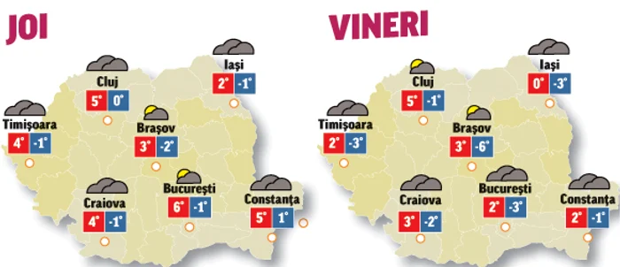 Prognoza meteo pentru următoarele două zile ne spune că vremea se răcește în continuare
