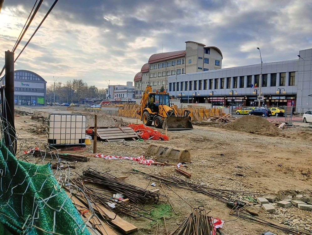Șantier zona Gara FOTO MA