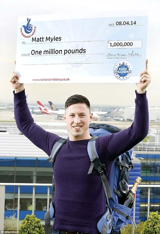 Matt Myles a văzut  toată lumea cu banii câştigaţi la loterie
