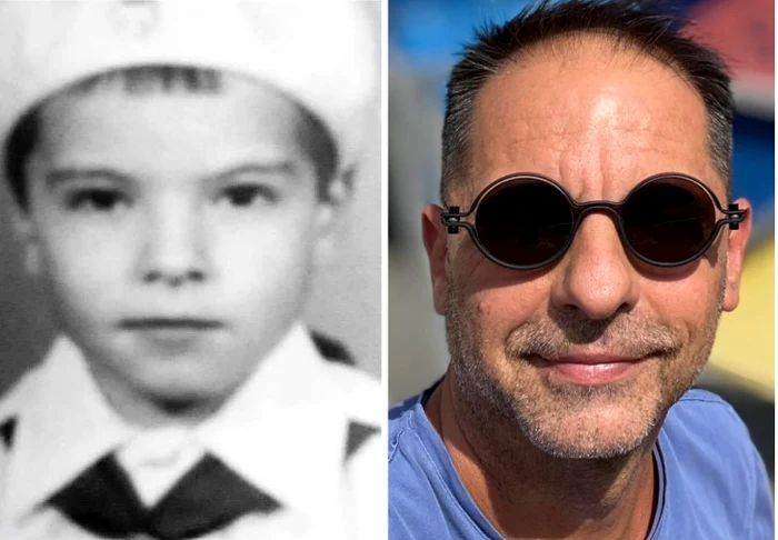 Dan Negru, în prima zi de școală și în prezent - Foto: Instagram