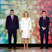 Dezbaterea electorală organizată de televiziunea Digi 24 înaintea turului 1 al alegerilor prezidențiale, în București. FOTO Inquam Photos / Octav Ganea
