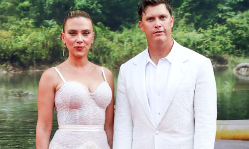 Scarlett Johansson și soțul Colin Jost  foto   Profimedia jpg