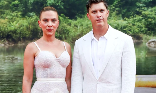 Scarlett Johansson și soțul Colin Jost  foto   Profimedia jpg