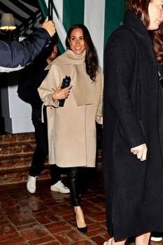 Meghan Markle, elegantă în bej