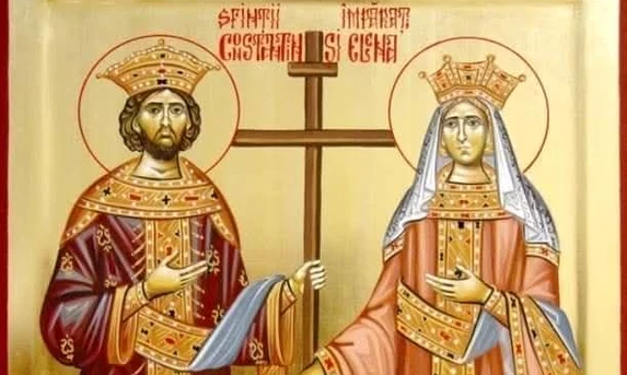 Sfinţii Împăraţi Constantin şi Elena, reprezentare iconografică. FOTO Facebook Sorin Mazilescu