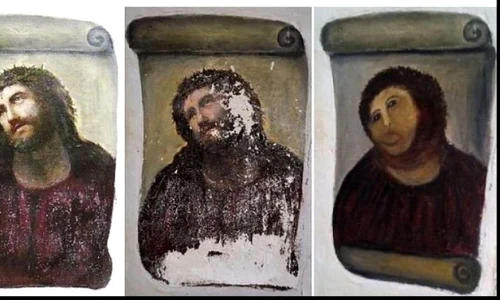 Pictura „restaurată” din Spania a devenit obiectiv turistic jpeg