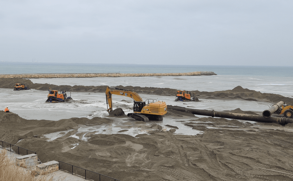 Plajele din Eforie Sud se lărgesc considerabil. Cum arată ele la începutul iernii VIDEO 
