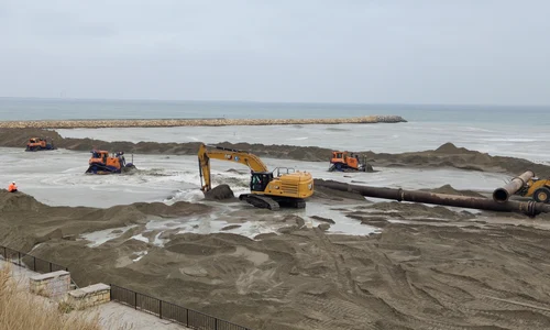 Lucrări largire plaja Eforie Sud Foto Calin Gavrilas jpg
