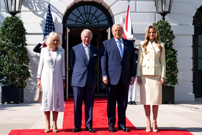 Regele Charles și Regina Camilla alături de Donald și Melania Trump, aprilie 2026, profimedia 1094868925 jpg