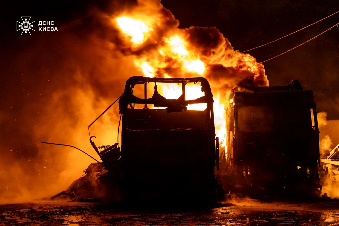 Rusia a lansat atacuri asupra Kievului și Harkovului FOTO: Telegram / DSNS Ucraina