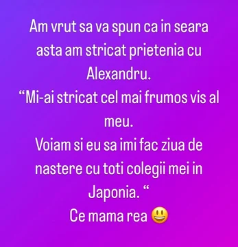 Captură - Instastory Adela Popescu