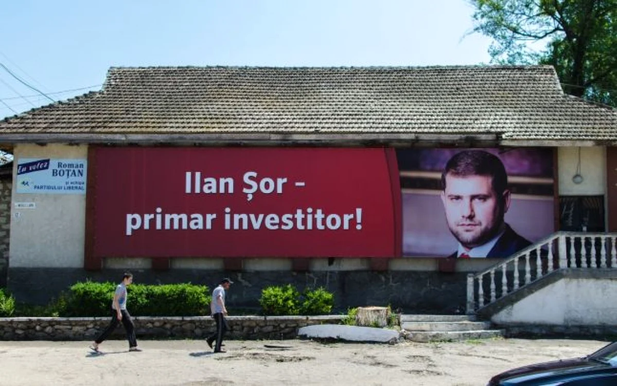 Afiş electoral cu Ilan Shor actualemnte în libertate şi primar de Orhei