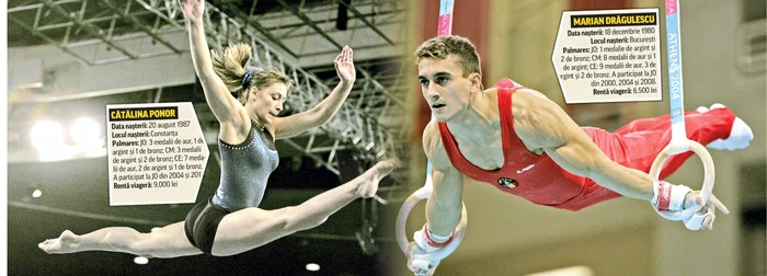 
    Pentru Cătălina Ponor şi Marian Drăgulescu revenirea în activitate implică  şi sacrificii personale: nu vor mai primi renta viageră de mii de lei pe lunăFoto: Guliver/Getty Images/AP  