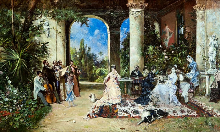 Petrecere cu lăutari, pictură de Theodor Aman (© Muzeul Național de Artă al României)