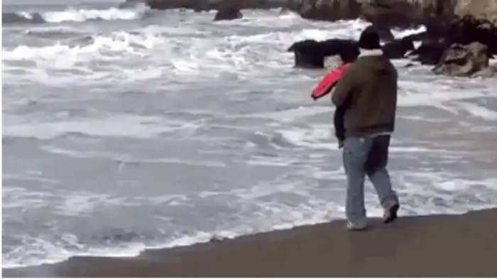 
    Tatăl-erou și-a prins imediat fiul  