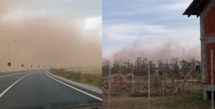 Fenomen bizar pe cer, în Oradea / foto: colaj captură video