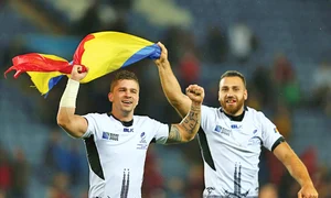 Românii au fluturat  tricolorul după  victoria cu Canada jpeg