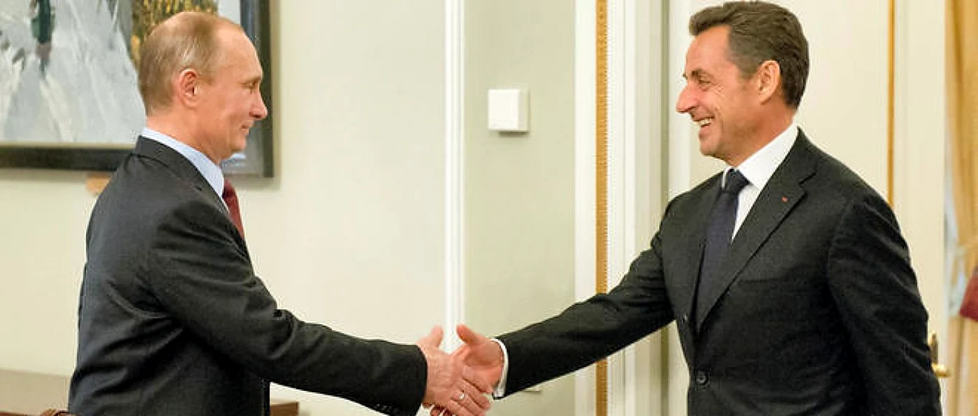 Vladimir Putin și Nicolas Sarkozy FOTO Arhivă