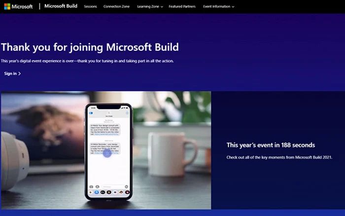 Captură Microsoft BUILD.