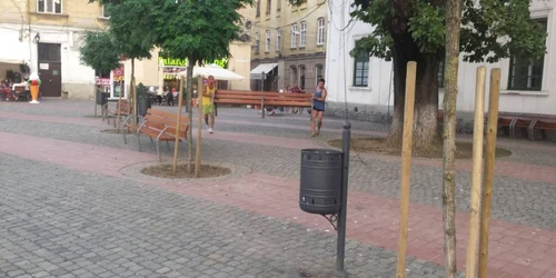 Ştefan Cojocnean face ordine în Piaţa Libertăţii FOTO Ştefan Both