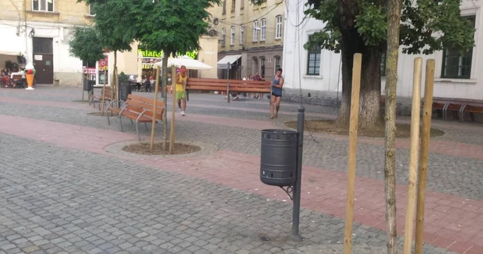 Ştefan Cojocnean face ordine în Piaţa Libertăţii FOTO Ştefan Both