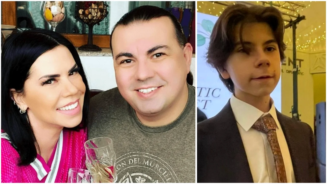 Silviu Dumitriade și Luminița Anghel alături de fiul lor. Foto: colaj Click!