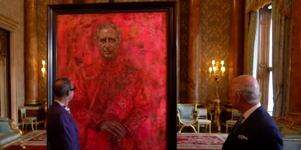 Primul portret oficial al regelui Charles al III lea  Foto Captură video YouTube jpg