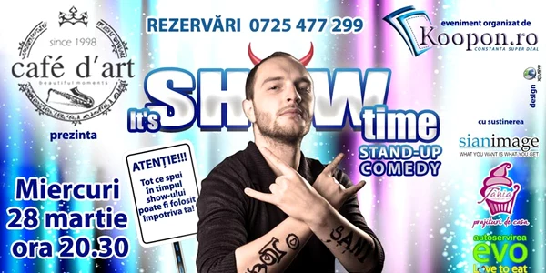 Afişul show-ului lui Cătălin Bordea