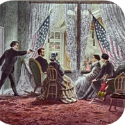 Lincoln assassination slide c1900   Restoration jpg