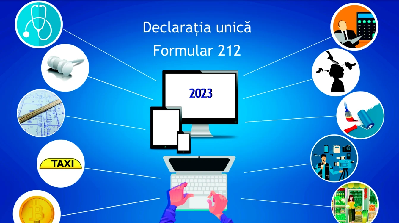 Laptop deschis pe pagina ANAF