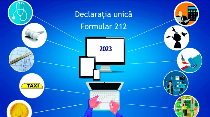Laptop deschis pe pagina ANAF