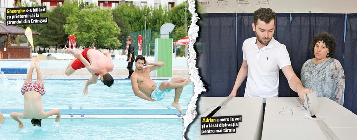 Românii au profitat ieri de vremea fru moasă şi au luat cu asalt ştrandurile, terasele şi parcurile din ţară, uitând să mai treacă şi pe la secţia de votareFoto: David Muntean