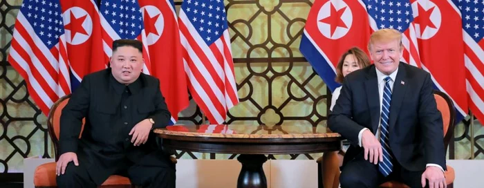 Liderul nord-corean Kim Jong-un şi preşedintele SUA, Donald Trump