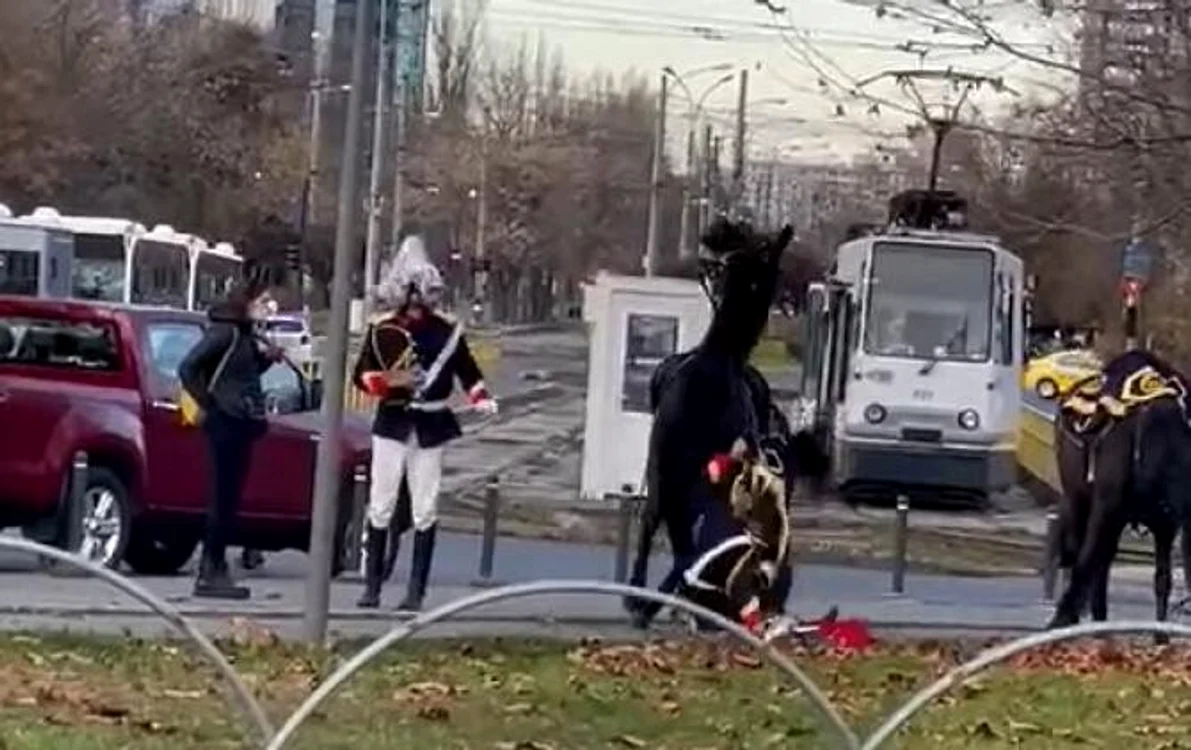 
    Jandarmul va fi sancționat pentru incidentul de la paradăSursă foto: Captură video   