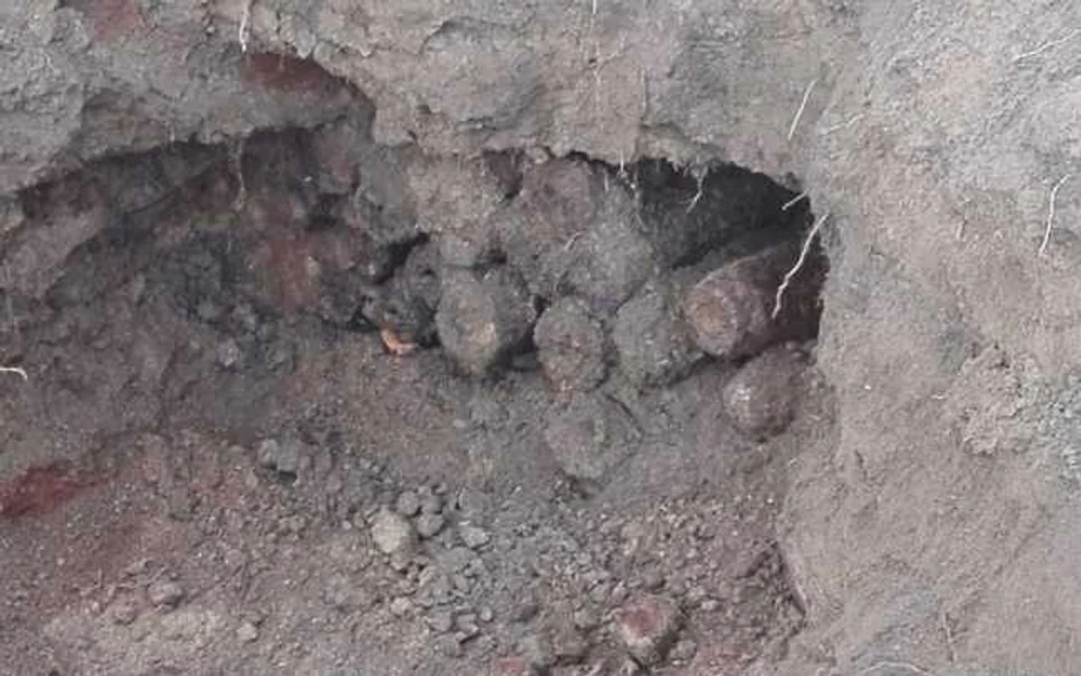 Proiectile de razboi descoperite in Tulcea FOTO ISU Tulcea