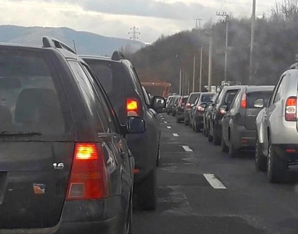 Sensul de mers Bucureşti - Braşov al DN 1 este aglomerat