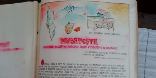 Carte veche de peste 150 de ani Muzeul Satului Musatesti foto Gabriela Sendroiu jpg