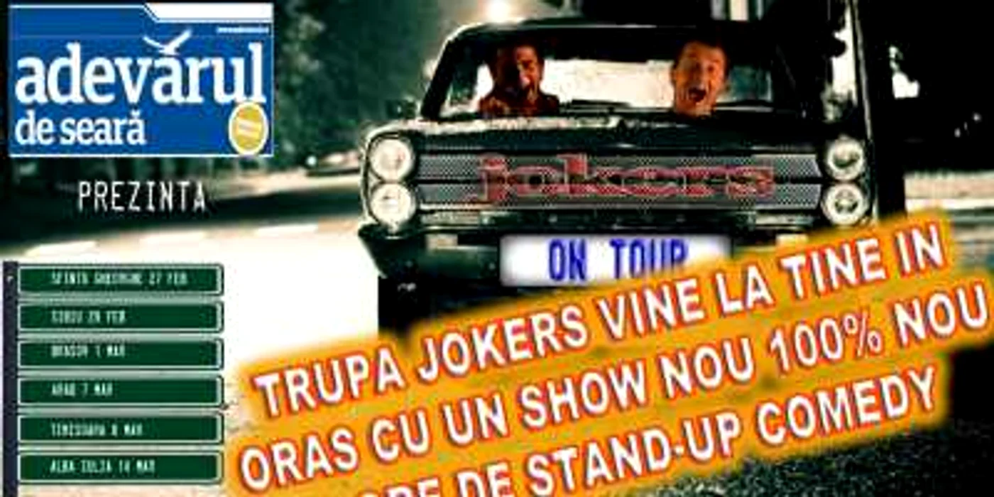 Turneul celor de la Jokers va poposi la Arad duminică, 7 martie